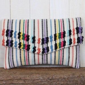 New Anthropologie Multi Color Clutch.